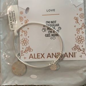 Alex and Ani “I’m a Cat Mom” bangle , NWT silver